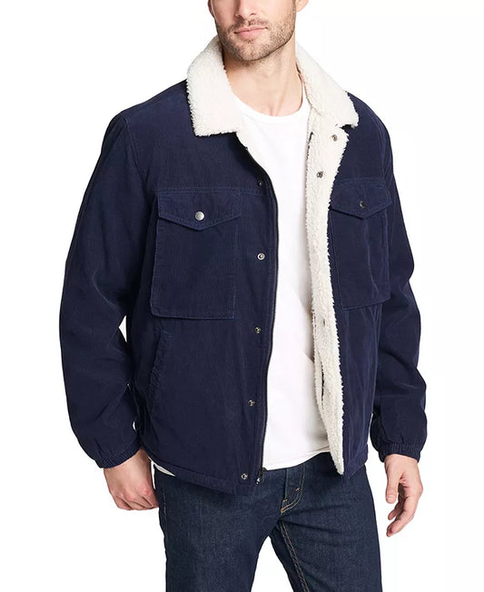 Levi´s Chaqueta estilo camionero de pana con forro polar para hombre Azul / OFERTA ESPECIAL