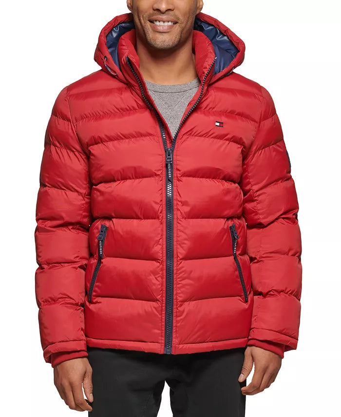 Tommy Hilfiger Chaqueta acolchada para hombre Rojo / Oferta Especial