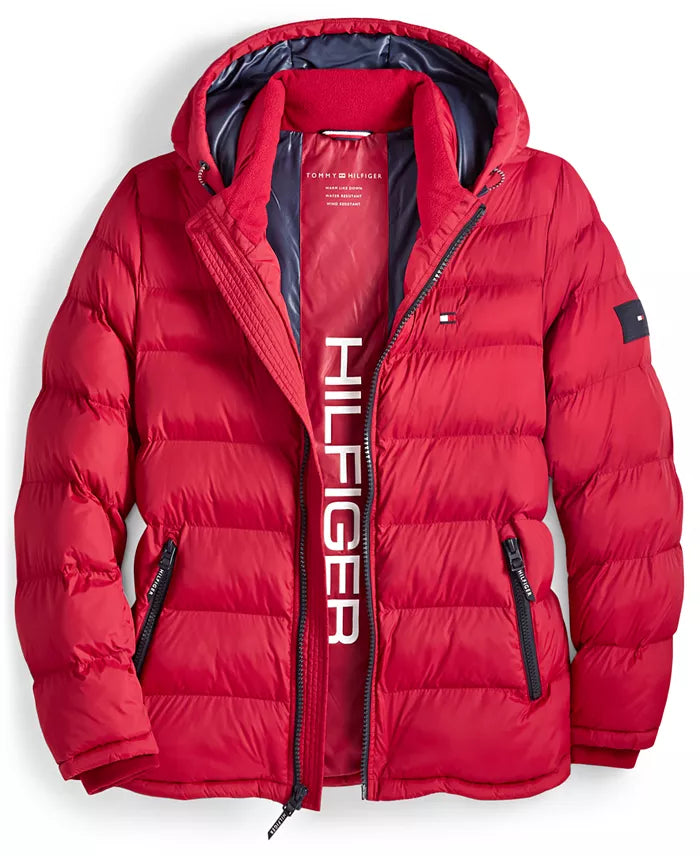 Tommy Hilfiger Chaqueta acolchada para hombre Rojo / Oferta Especial