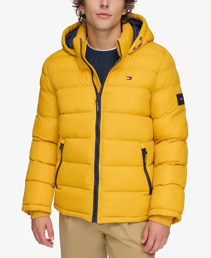 Tommy Hilfiger Chaqueta acolchada para hombre Amarillo / Oferta Especial