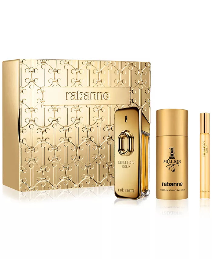 Paco Rabanne Set de Regalo Navidad 2024  Million Gold Intense – 3 Piezas / Oferta Especial