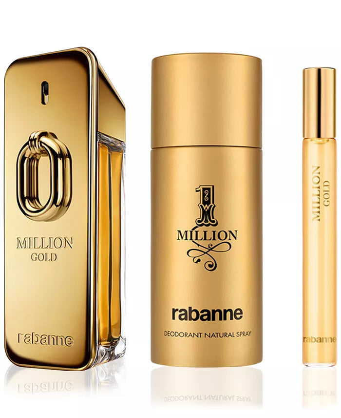 Paco Rabanne Set de Regalo Navidad 2024  Million Gold Intense – 3 Piezas / Oferta Especial