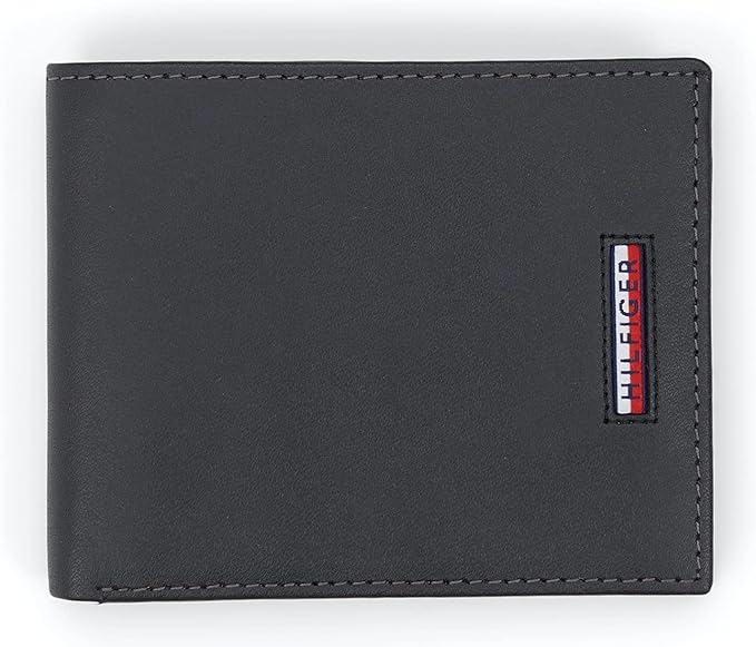 Billetera Tommy Hilfiger de Piel para Hombre - Delgada, Elegante y Funcional en Negro Minimal"