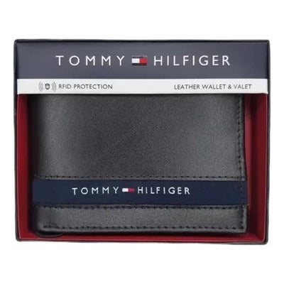 "Regalo Perfecto para Navidad: Cartera para Hombre Café Tommy Hilfiger"