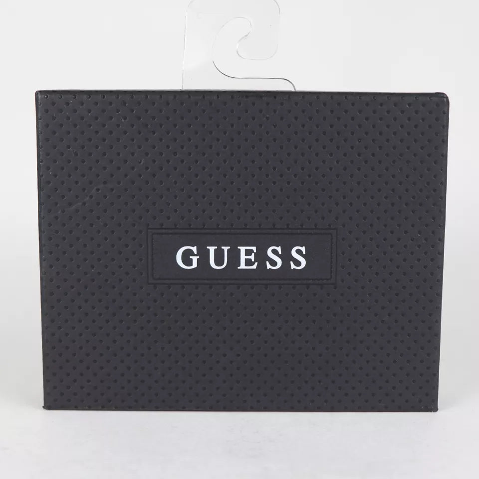 Cartera de cuero GUESS para hombre con detalles en rojo y dos pliegues / Regala esta Navidad