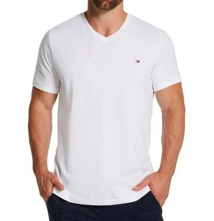 Tommy Hilfiger - Paquete de 3 Playeras Clásicas V-Neck  Blancas👕✨